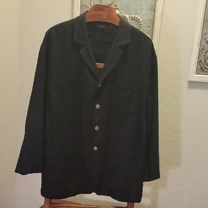 Vintage  Liz Claiborne LizWear Black Linen/Cotton Blend Jacket Size 12